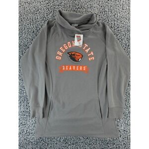 Box Seat Clothing Oregon State Beavers Gray‎ Cowl Neck Sweatshirt Womens L
